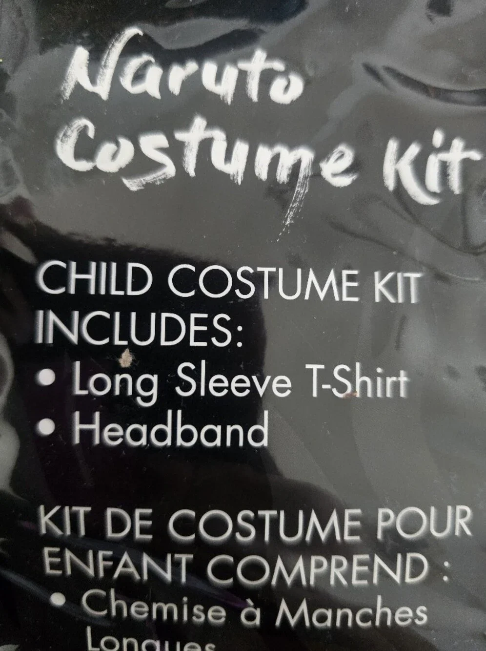 Naruto Kids Orange and Black Costume Top with Headband